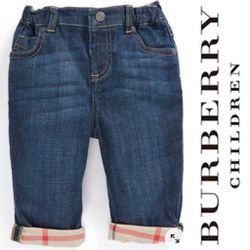 Authentic BURBERRY CHILDREN Boys' Pierre Five Pocket Denim Trousers Nova Check Size 18 M 