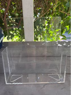 8.5” x 11” acrylic brochure / paper holder clear slant back flyer display for countertop