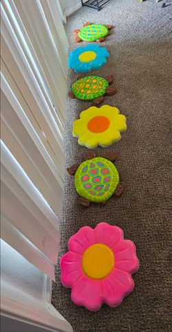 Colorful concrete Stepping Stones