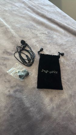 PoP voice Professional Lavalier Lapel Microphone Omnidirectional Condenser Mic for iPhone Android Smartphone,Recording Mic for Youtube,Interview,Video