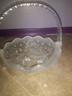 Glass Christmas dish
