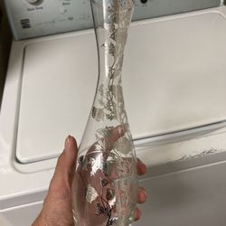 Glass And Silver Vase