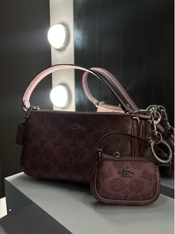 Coach shoulder bag/ matching keychain