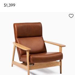 West Elm Mid-Century Leather Chair