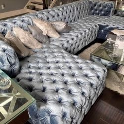 Velvet Tufted Sofa