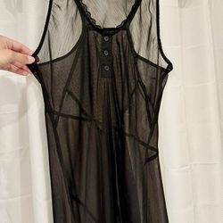 See through night gown, short length