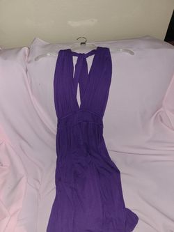Royal Purple Halter Dress