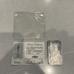 1986 1oz 999 Silver Engelhard Bar Liberty