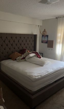 Cal King Bed Frame + Mattress