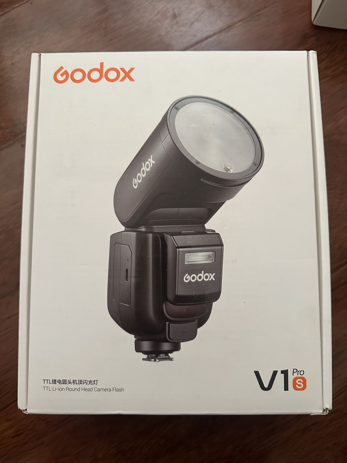US Godox V1Pro S TTL HSS Round Head Flash W/ External Flash+AK-R11 Dome For Sony