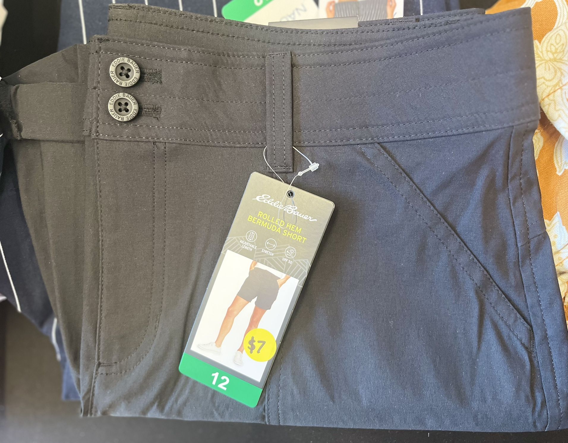 Rolled Hem Bermuda Shorts 