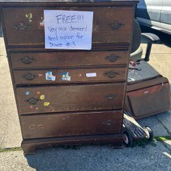 Free Dresser, Third Drawer Needs Repair