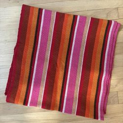 Table Runner, Pink, Orange, Red Stripes 