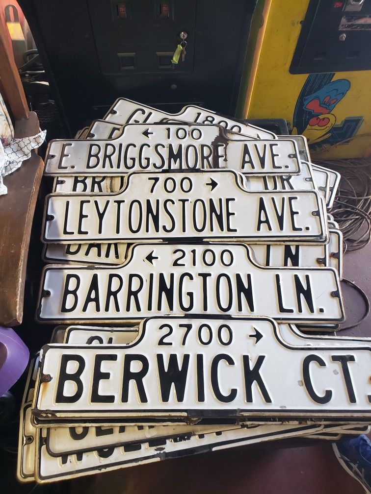 Porcelain Street Signs