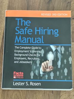 The Safe Hiring Manual 3rd Edition – Employment Screening & Background Checks