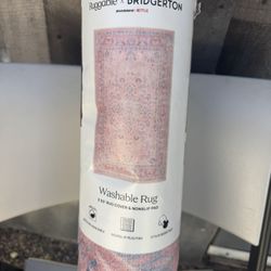 NEW Ruggable 3'x5' Washable Bridgerton Debutante's Dream Area Rug Rose