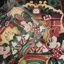 Loungefly Mickey & Minnie Mouse Hot Cocoa Fireplace Mini Backpack and wallet