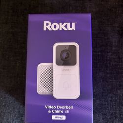 Roku Smart Home Video Doorbell & Chime SE (Wired)(1-Pack) with Motion & Sound Detection - Voice Controlled