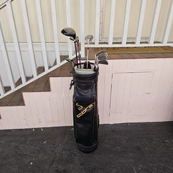 Cobra Golf bag with irons and drivers