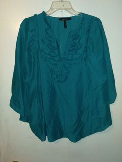Teal BCBG Max Azaria Blouse One Size