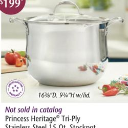 Princess House 15 Qts Triply