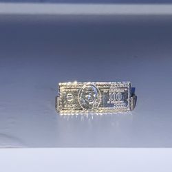 100$ Bill Double Finger Ring 