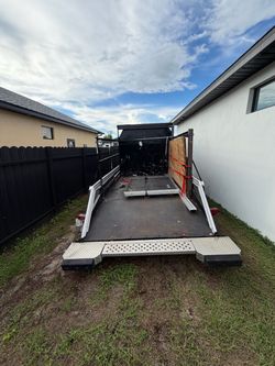 Tandem Axle Utility / Landscape Trailer w Enclosed Storage