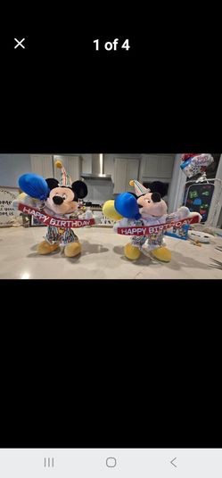 Happy Birthday mickey mouse with banner