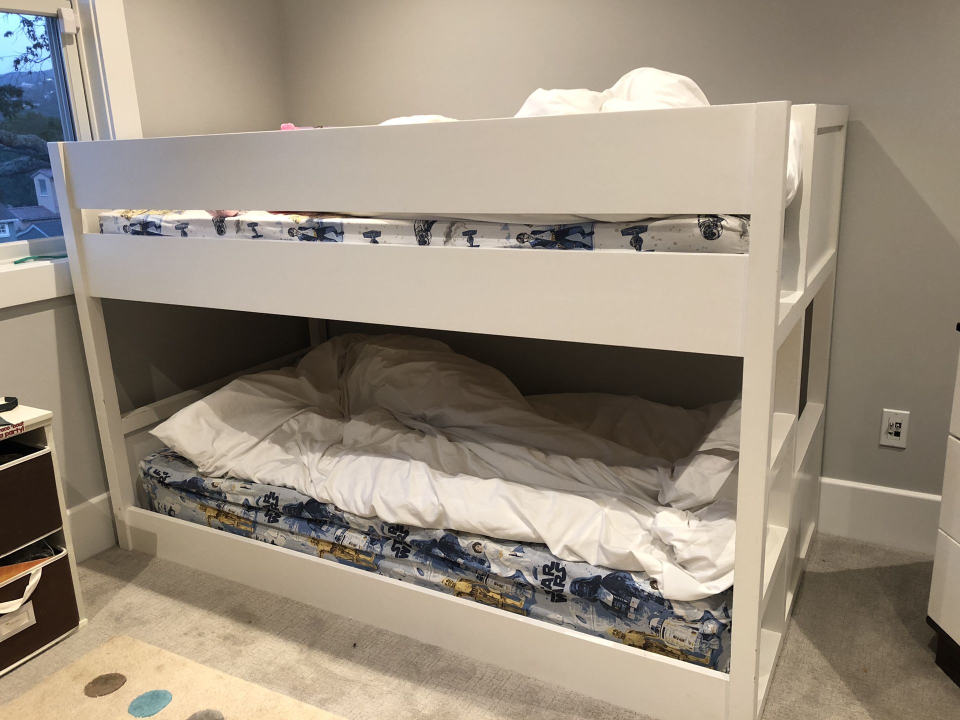 Pottery barn Camden low twin bunk bed - already disassembled for easy pick-up