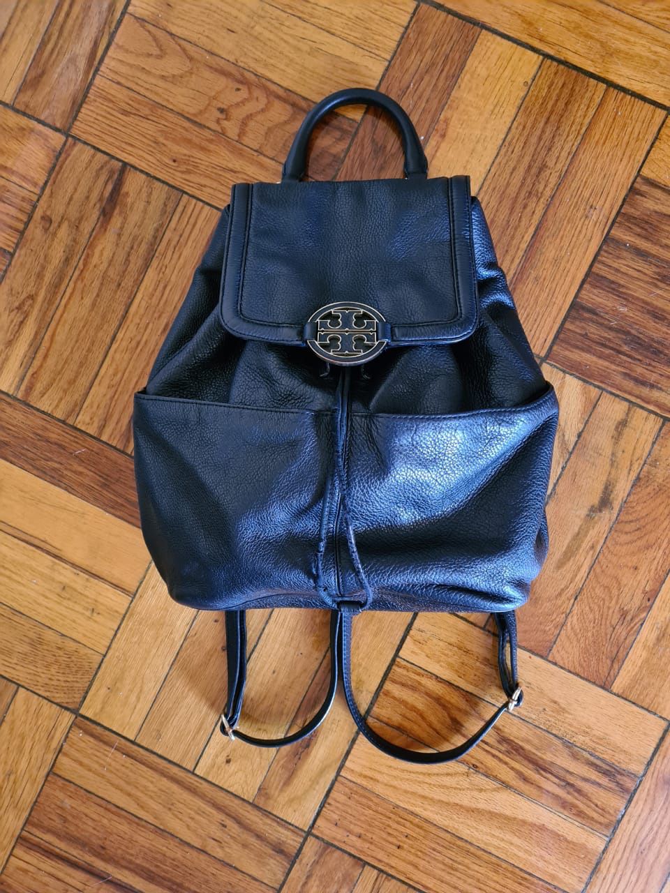 Tory Burch Black Leather Backpack