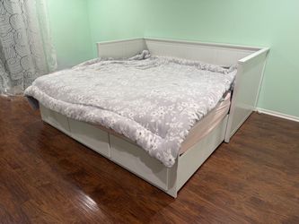 IKEA, HEMNES, Daybed frame with 3 drawers, White