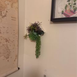 2 diamond shaped plant wall decore