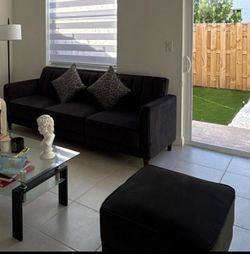 Black sofa set of two