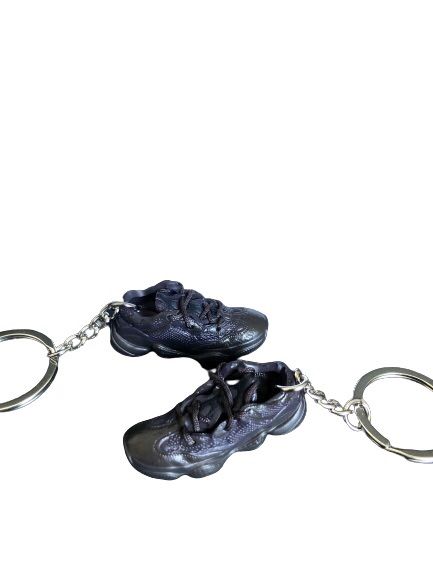 Yeezy 500 Utility Black 3D Mini Sneaker Keychain 