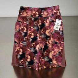 NWT New $50 Nine West Active Floral Print Yoga Exercise Shorts - Size 1X, 2X Or 3X