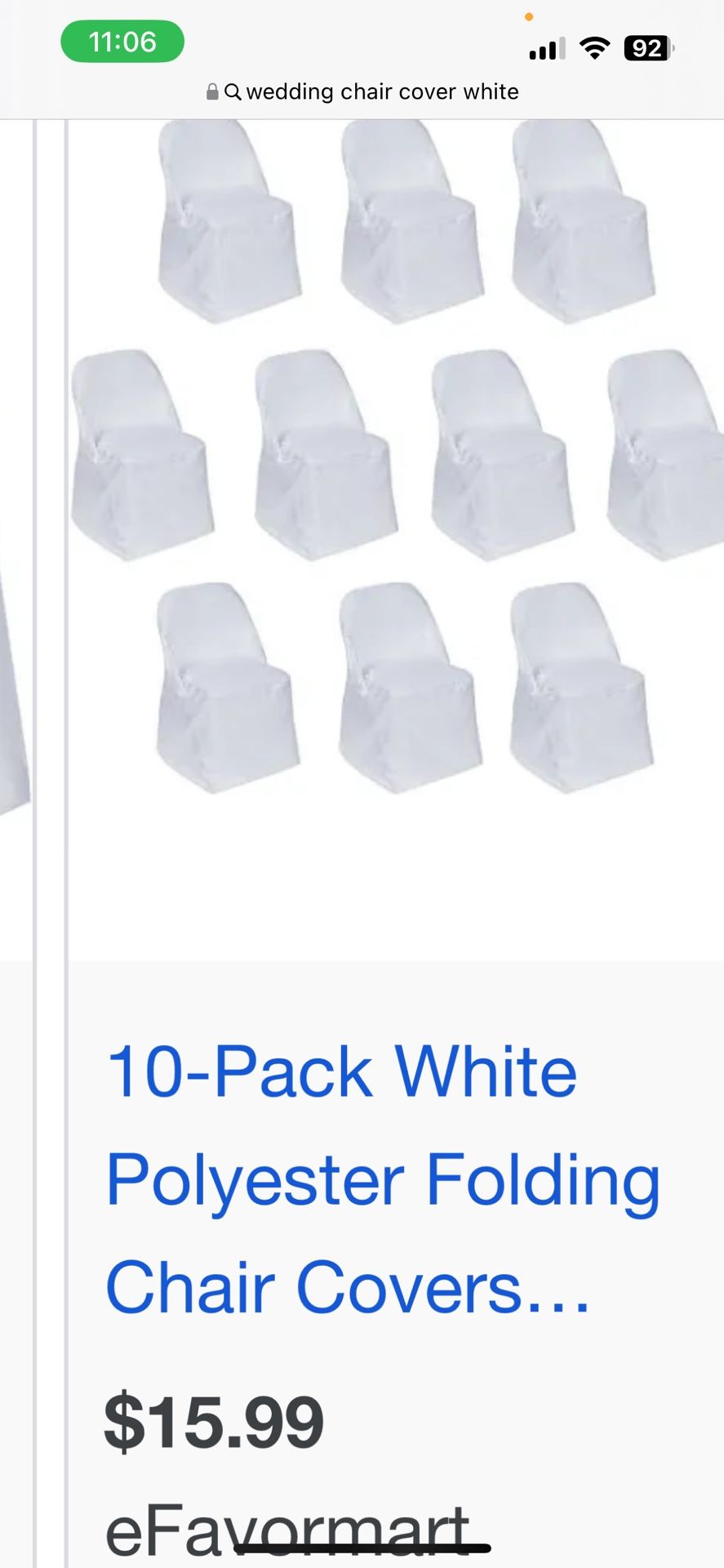 White Folding Chair Covers