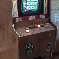 Vintage 1980's CHERRY master Slot Machine Bonus Strip Poker