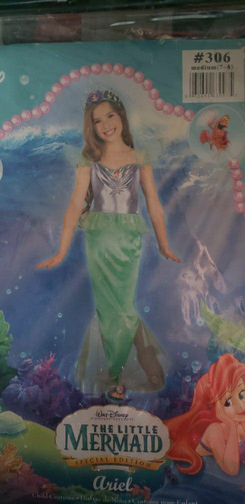 Halloween Little Mermaid Dress And Wig