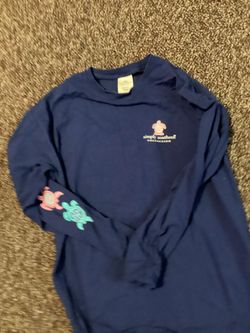 Simply Southern Turtle Graphic Long Sleeve Shirt – Navy, Size Large