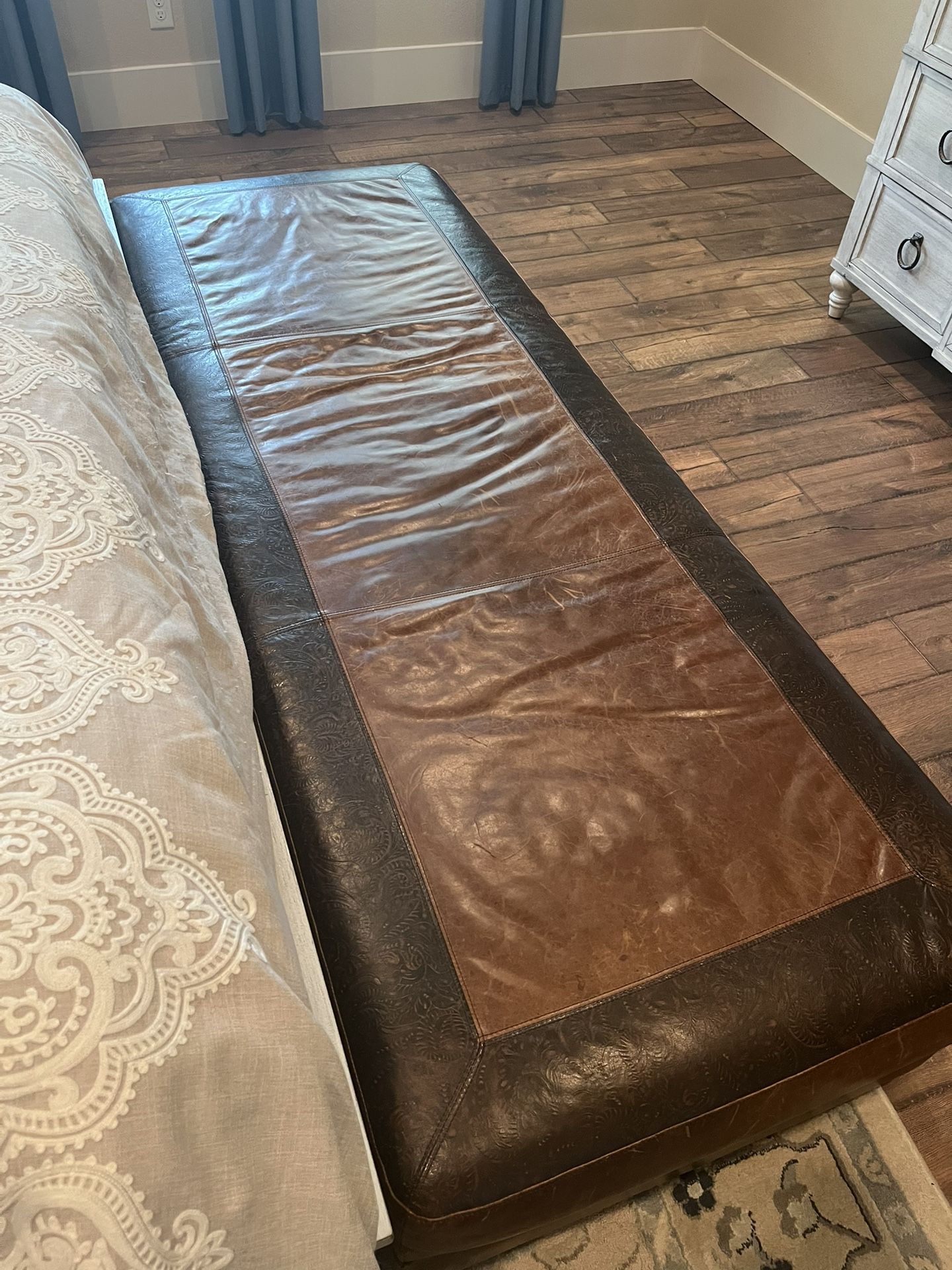 Leather Ottoman