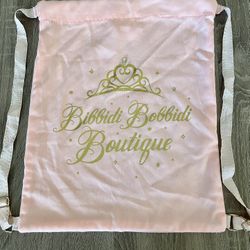 Disney Parks Bibbidi Bobbidi Boutique Pink Drawstring Backpack 