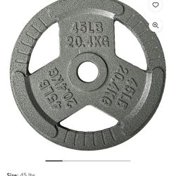 NEW BALANCE FORM 45LB STEEL WEIGHT PLATES WITH HAND GRIPS