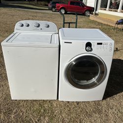 Electric Whirlpool Washer and Samsung Dryer Set 