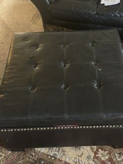 Black Ottoman Storage Cover