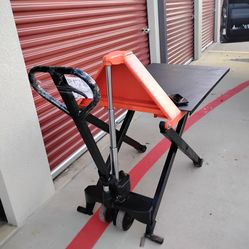 Pallet jack scissor lift goes up 3 feet high $699