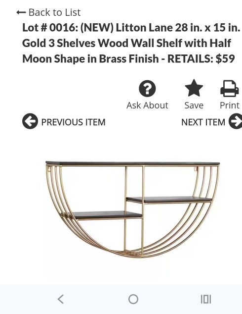 Brand New Moon Shaped Shelves