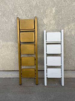 Ladders for Home, Anti-Slip Pedals, Aluminum Step Stool Foldable, Lightweight to Move