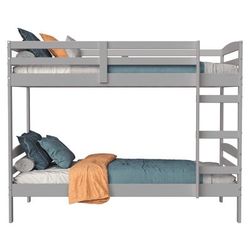 Grey Wooden Bunk Beds Without The Mattresses 