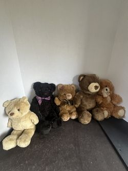 Lot of 5 Vintage Teddy Bears Plush Summit Collection Aldik Build-A-Bear
