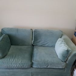 Lite Blue Small  Sofa.     $40.00 69x 35